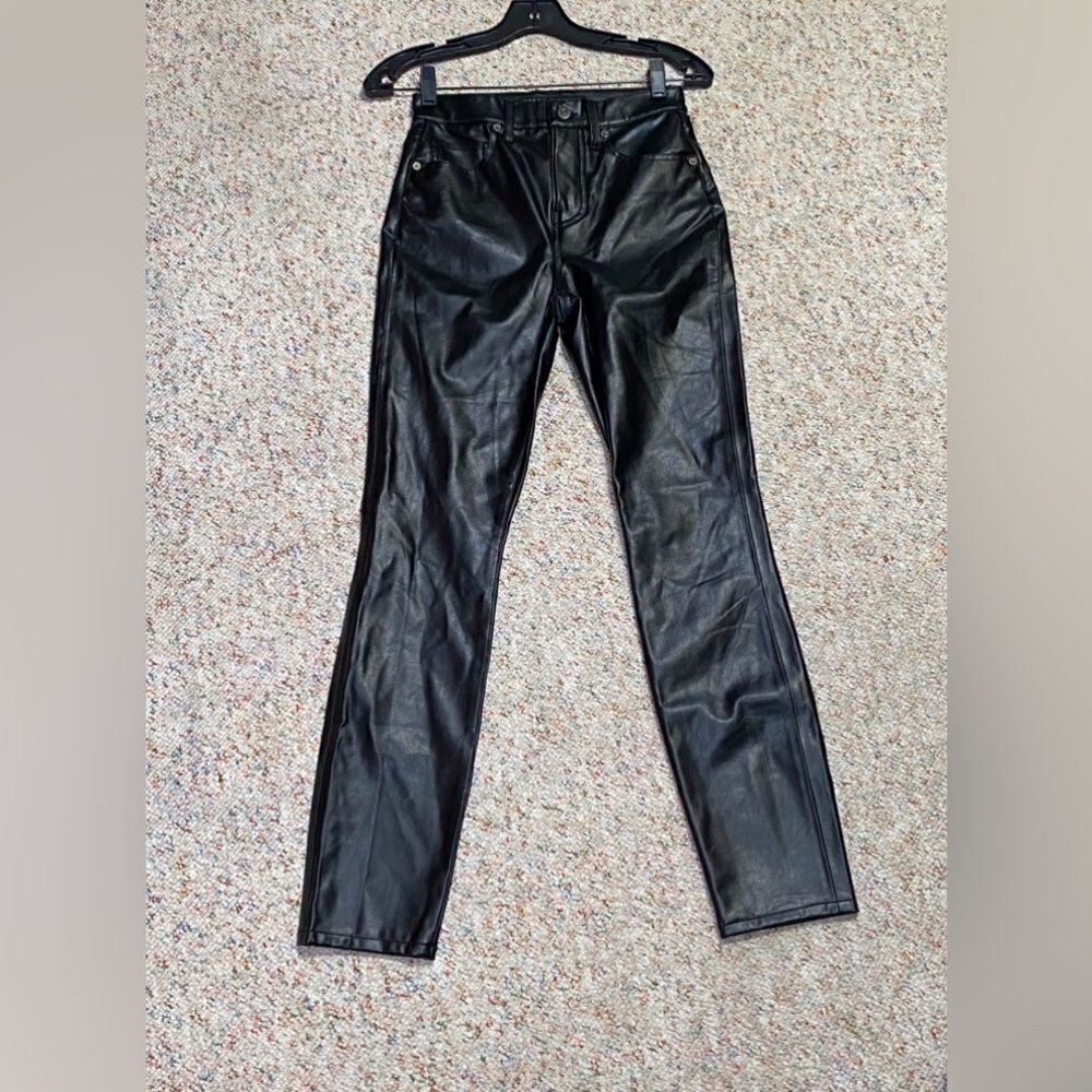 Veronica Berad Maera Extra High Rise Skinny Faux Leather Pants size 25 - Picture 9 of 14